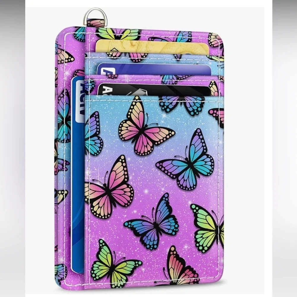 Credit Card Holder Slim Wallet, Butterfly RFID Wallet Women's (new)